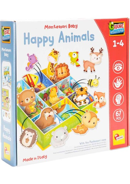 Montessori Baby Happy Animals Kutu Oyunu 67 Parça