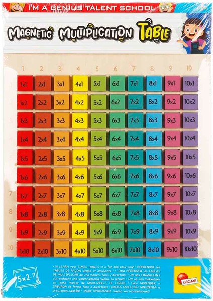 Ahşap Manyetik Çarpım Tablosu