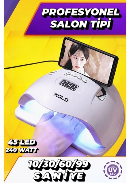 X15 Plus 150W 45 LED Kalıcı Oje ve Protez Tırnak Jel Kurutucu LED Lamba