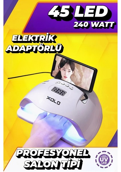 X15 Plus 150W 45 LED Kalıcı Oje ve Protez Tırnak Jel Kurutucu LED Lamba