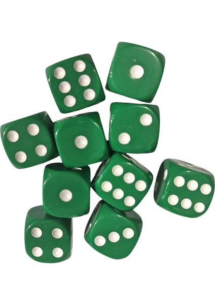 Yeşil Okey Zarı Renkli Masa Oyunları Zarı - 2 Adet fırsatları