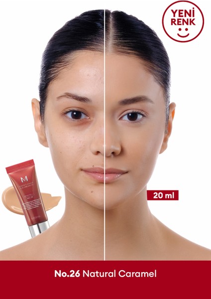 Mükemmel Kapatıcılık Sunan Çok Fonksiyonlu M Perfect Cover BB Cream Ex SPF42 PA+++ No.26 (20ml)