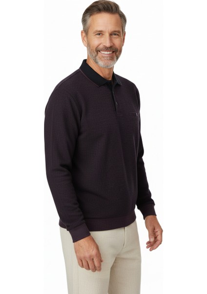 Erkek Kışlık Polo Yaka Kazak Pamuklu Örme Klasik Pıtırcık Selanik Düğmeli Fleto Cepli Rahat