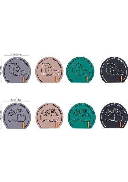 Tavşan Desenli Silikon Gider Kapağı, Banyo ve Mutfak Için Kötü Koku Önleyici Silikon Mat Banyo Mutfak Lavabo Balkon Gider Tıpası Kapağı Böcek Önleyici