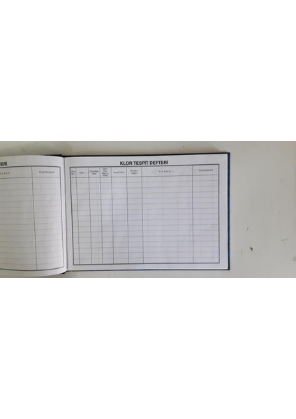 Klor Tespit Defteri