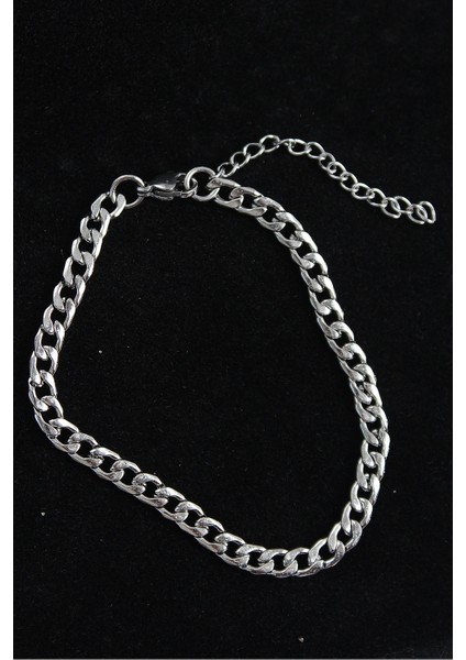 316L Çelik Klasik Model Gümüş Renk Erkek Bileklik