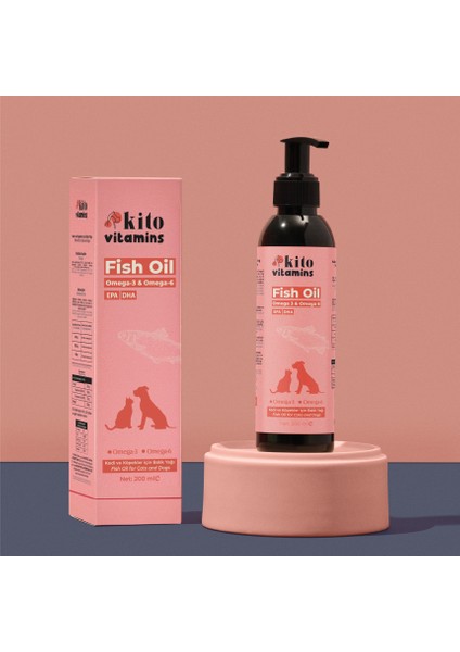 Balık Yağı 200 ml ( Kedi ve Köpekler için Omega 3 & 6 İçerikli Deri ve Tüy Sağlığı Destekleyici Balık Yağı)