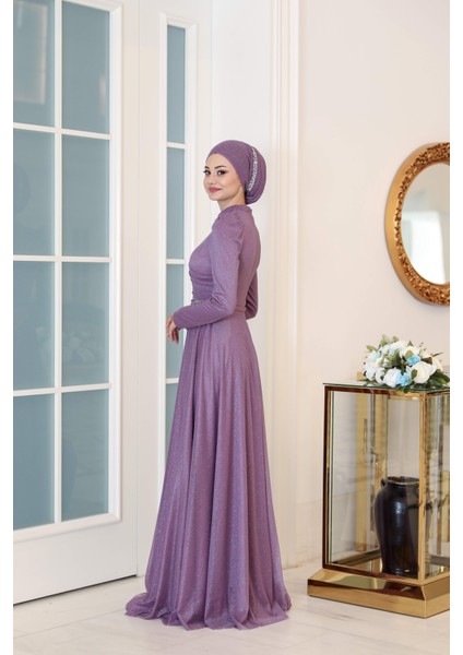 Simli Şifon Abiye Işıl modelleri