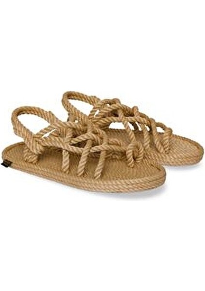 Nomadic Kauçuk Tabanlı Kadın Halat Sandalet Bej