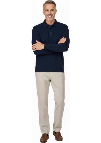 Erkek Kışlık Polo Yaka Kazak Pamuklu Örme Klasik Pıtırcık Selanik Düğmeli Fleto Cepli Rahat modelleri