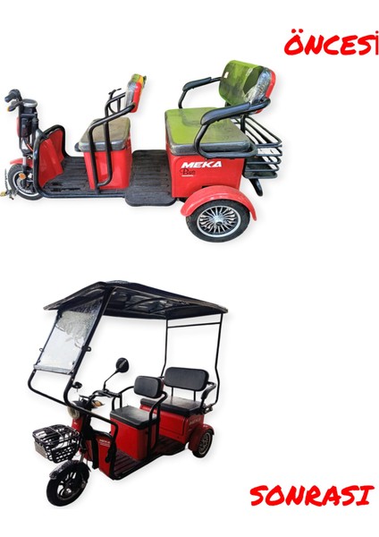 3 Tekerlekli Elektrikli 2 Kişilik Modellere Uyumlu Kabin fiyatları