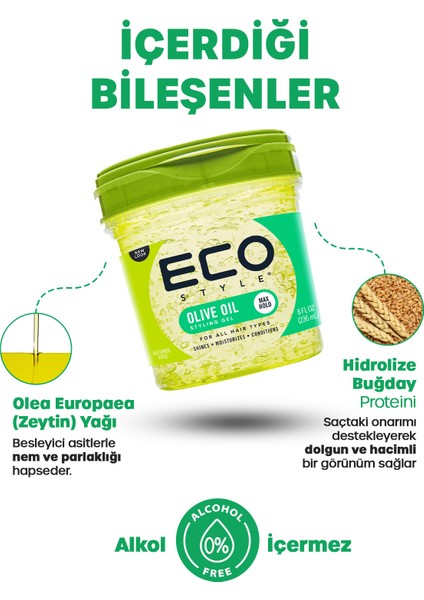 Style Zeytinyağı Besleyici Saç Şekillendirici Maximum Tutuş 236 ml Olive Oil Styling Gel Max Hold