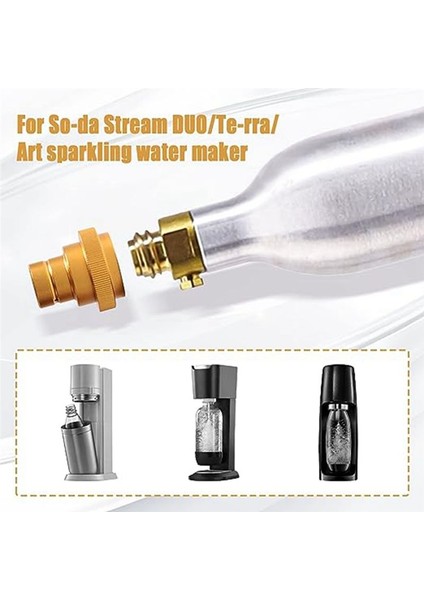Terra/art//duo Makinesi Soda Adaptörü TR21-4 Dişli Valf Dolum 2 Takım (Altın) (Yurt Dışından) fiyatları