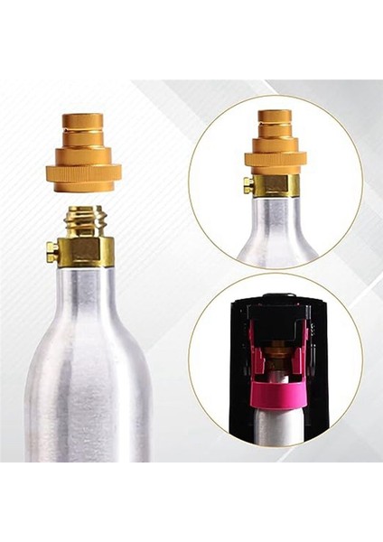 Terra/art//duo Makinesi Soda Adaptörü TR21-4 Dişli Valf Dolum 2 Takım (Altın) (Yurt Dışından) fırsatları