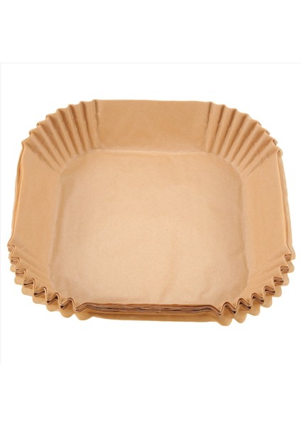 50 Adet Hava Fritöz Parşömen Kağıt Gömlekleri Yapışmaz Tek Kullanımlık Gömlekler, Pişirme Için Delikli Kare Parşömen Kağıdı (Yurt Dışından)