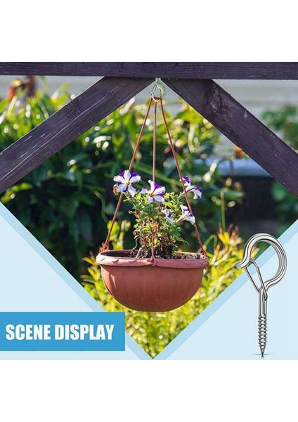 Santkuee 40 Paket Q-Askı Kancaları Metal Vida Kancalar Emniyet Toka Noel Işıkları Askı Dış Mekan LED Noel Işıkları Için (Yurt Dışından) fiyatları