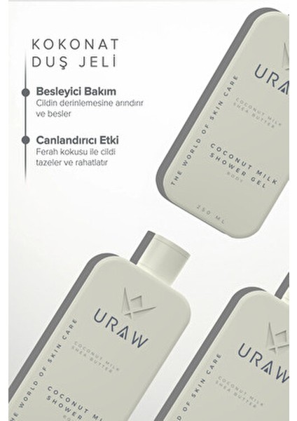 Coconut Duş Jeli 250 ml Cildi Tazeleyen ve Arındıran Yumuşak Doku