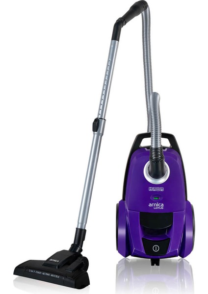 Lotus ET14260 750W Toz Torbalı Elektrıklı Süpürge Mor + Toz Torbası Hediyeli
