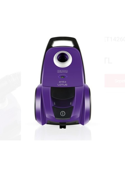 Lotus ET14260 750W Toz Torbalı Elektrıklı Süpürge Mor + Toz Torbası Hediyeli fiyatları