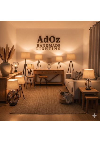 Sonbahar Çiçekleri Desenli Lambader Başlığı ( Sadece Başlık ) modelleri