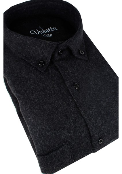 Erkek Siyah Oduncu Gömlek - Çift Cepli Kalın Kışlık Flanel Düz Geniş Kesim Model modelleri