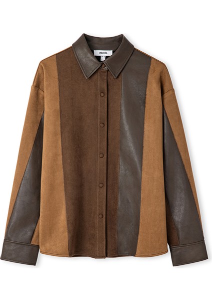 Kumaş mix colorblock gömlek IW6250025147074 indirimleri