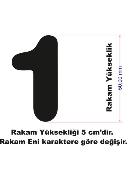 Stencil Rakam Boyama Şablonu X035-SAYI modelleri