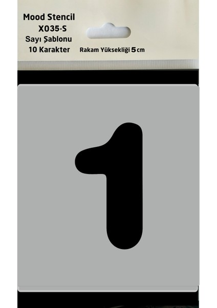 Stencil Rakam Boyama Şablonu X035-SAYI