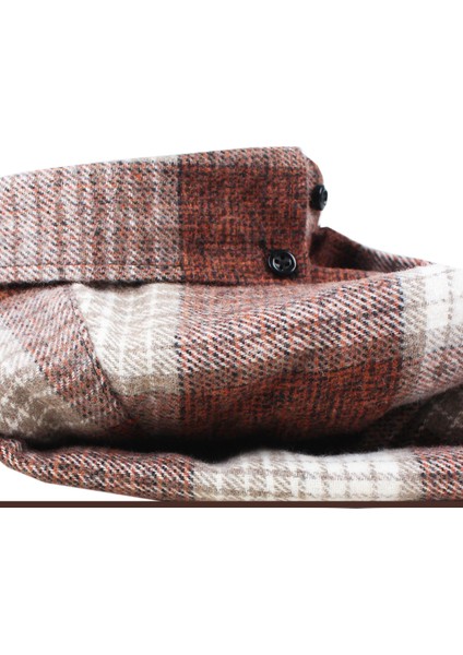 Erkek Kahverengi Kışlık Kalın Kareli Oduncu Gömlek – Cepli Geniş Kesim Trend Gömlek Model fiyatları