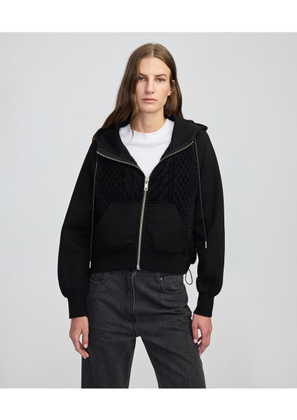 Kumaş Mix Ayarlanabilir Bel Sweatshirt IW6250091060001