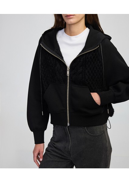 Kumaş Mix Ayarlanabilir Bel Sweatshirt IW6250091060001 fiyatları