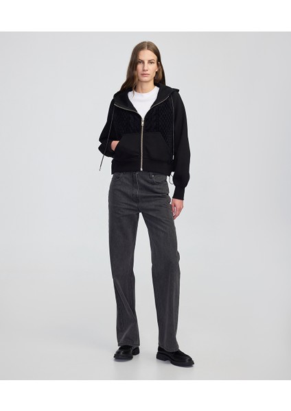 Kumaş Mix Ayarlanabilir Bel Sweatshirt IW6250091060001 modelleri