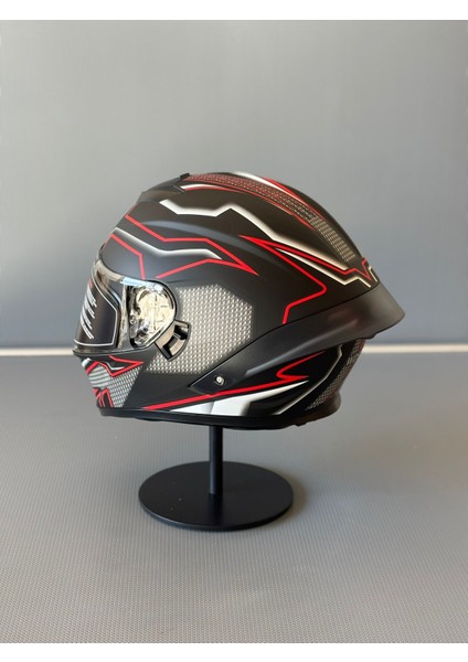 WS-602 Güneş Gözlüklü Full Face Kask (Şeffaf Vizörlü) Matt Black K1 (602) fırsatları