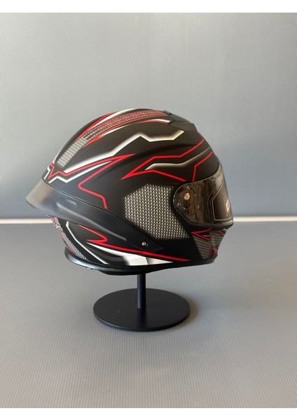 WS-602 Güneş Gözlüklü Full Face Kask (Şeffaf Vizörlü) Matt Black K1 (602)