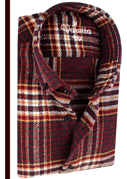 Erkek Bordo Oduncu Gömlek – Kışlık Kalın Kareli Cepli Geniş Kesim Trend Gömlek Model fiyatları