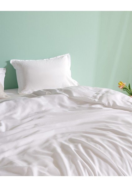 Madame Coco Crep Tek Kişilik %100 Pamuk Düz Nevresim Takımı - Beyaz fiyatları