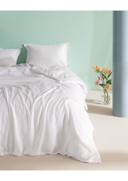 Madame Coco Crep Tek Kişilik %100 Pamuk Düz Nevresim Takımı - Beyaz modelleri