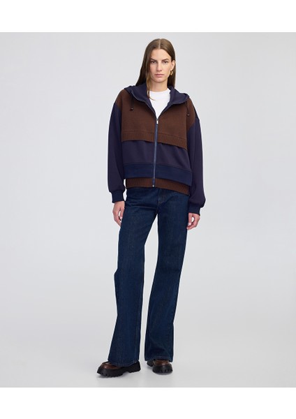 Triko mix kapüşonlu sweatshirt IW6250091047015 modelleri