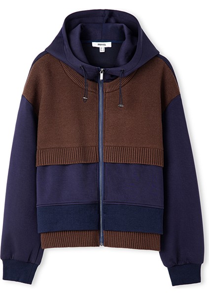 Triko mix kapüşonlu sweatshirt IW6250091047015 indirimleri