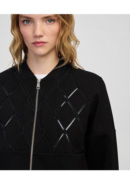 Nakışlı fermuarlı sweatshirt IW6250091052001