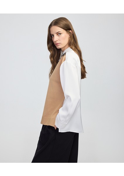 Triko mix colorblock gömlek IW6250025134018 modelleri