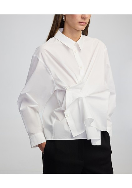 Asimetrik poplin gömlek IW6250025124002 fiyatları