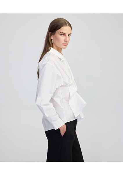 Asimetrik poplin gömlek IW6250025124002 modelleri