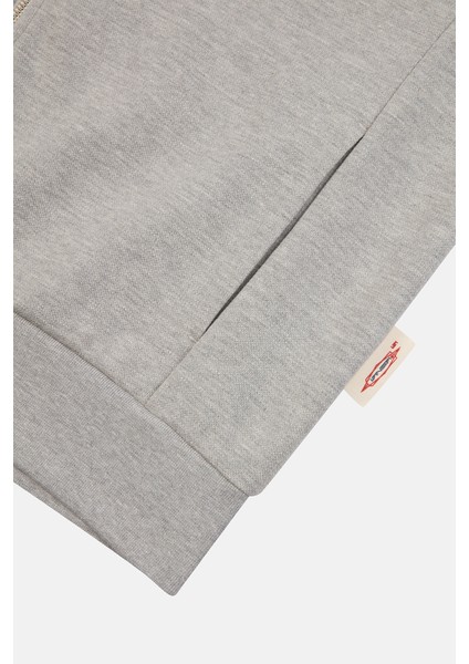 Urbanwild Hoodie Fermuarlı Gri Melanj fırsatları