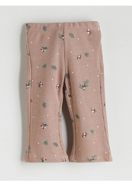 Lcw Baby Bej Bebe Yaka Kız Bebek Sweatshirt ve Tayt Pantolon indirimleri