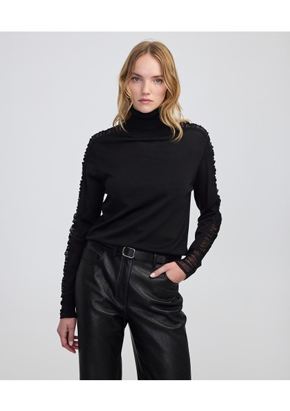 Tül Mix Balıkçı Yaka Triko IW6250050058001 fiyatları