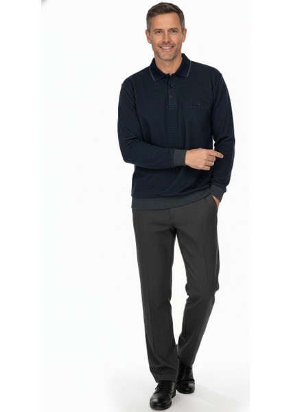 Erkek Kışlık Polo Yaka Kazak Pamuklu Örme Klasik Pıtırcık Selanik Düğmeli Fleto Cepli Rahat fiyatları