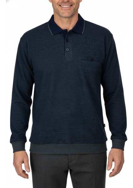 Erkek Kışlık Polo Yaka Kazak Pamuklu Örme Klasik Pıtırcık Selanik Düğmeli Fleto Cepli Rahat modelleri