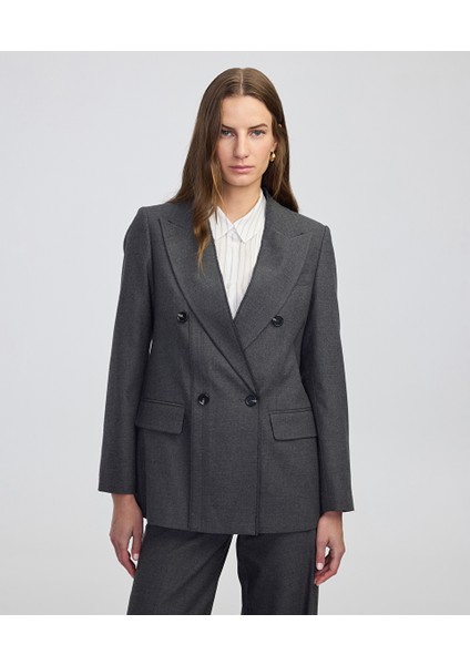 Triko Şeritli Raw Edge Blazer IW6250106025088 modelleri