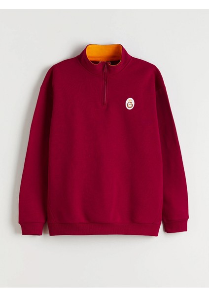 Lcw Kids Kırmızı Dik Yaka Galatasaray Baskılı Erkek Çocuk Sweatshirt